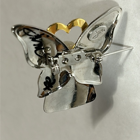 Vintage 94 Jane Pin/brooch Angel of Love Pearl Silver and Gold Signed - Picture 7 of 13